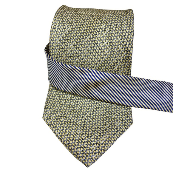 Set of 3 Tommy Hilfiger Mens Silk Printed Executive Ties Wardrobe Professional - Picture 2 of 16